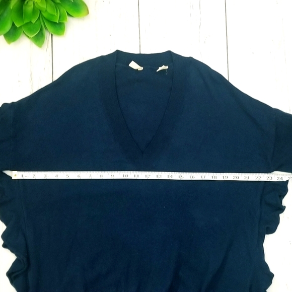 Anthropology Moth Ruffled V-Neck Sweater - Picture 7 of 12